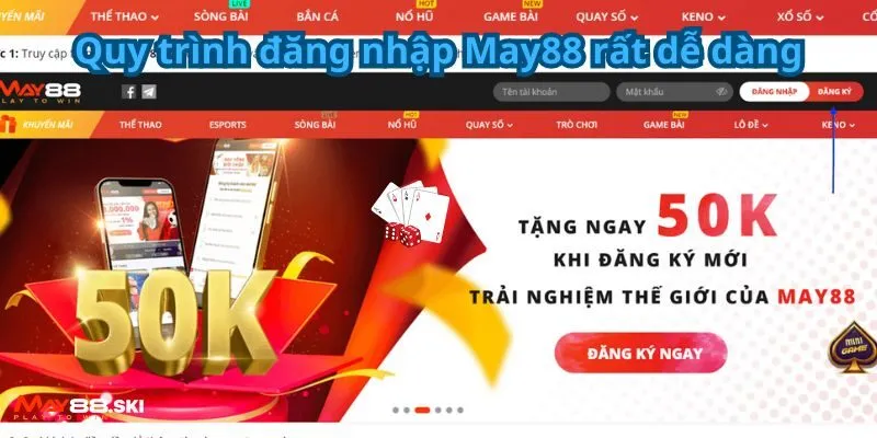 Quy trình đăng nhập May88 rất dễ dàng