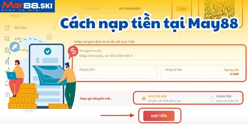 Cách nạp tiền tại May88