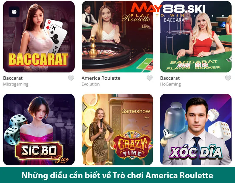 Trò chơi America Roulette siêu đỉnh và chinh phục cơ hội thắng lớn trên may88.ski