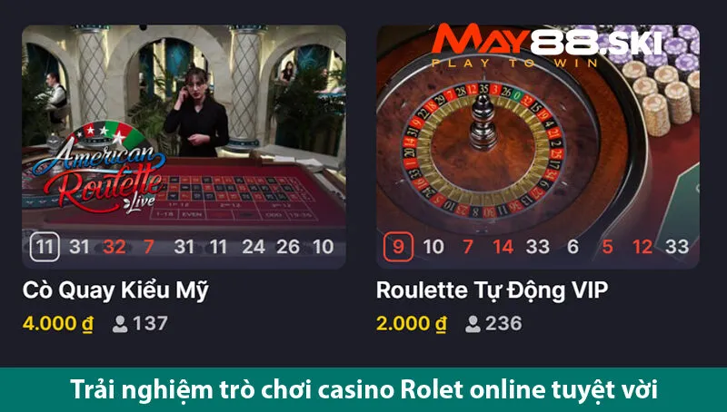 Trò chơi America Roulette siêu đỉnh và chinh phục cơ hội thắng lớn trên may88.ski