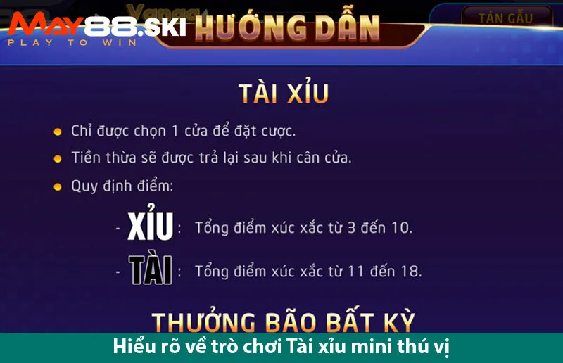 Thách thức bản thân với trò chơi Tài xỉu mini vô cùng hấp dẫn